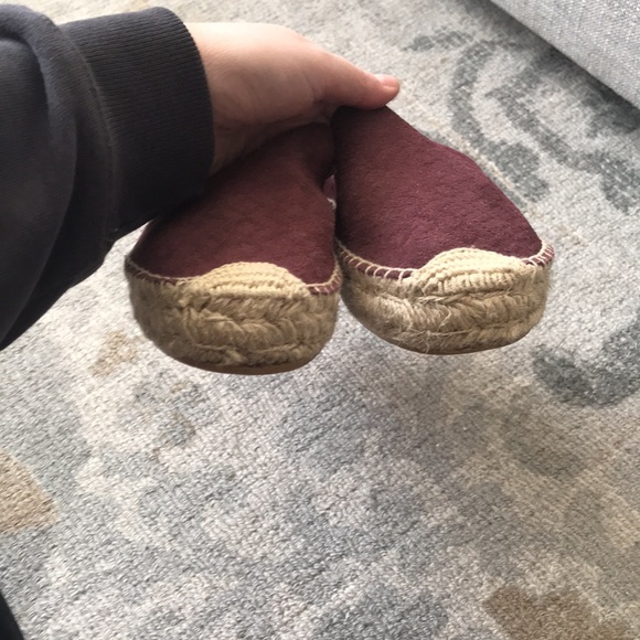 Soludos Wine Burgundy Espadrilles Flats Smoking Slipper - Picture 12 of 14
